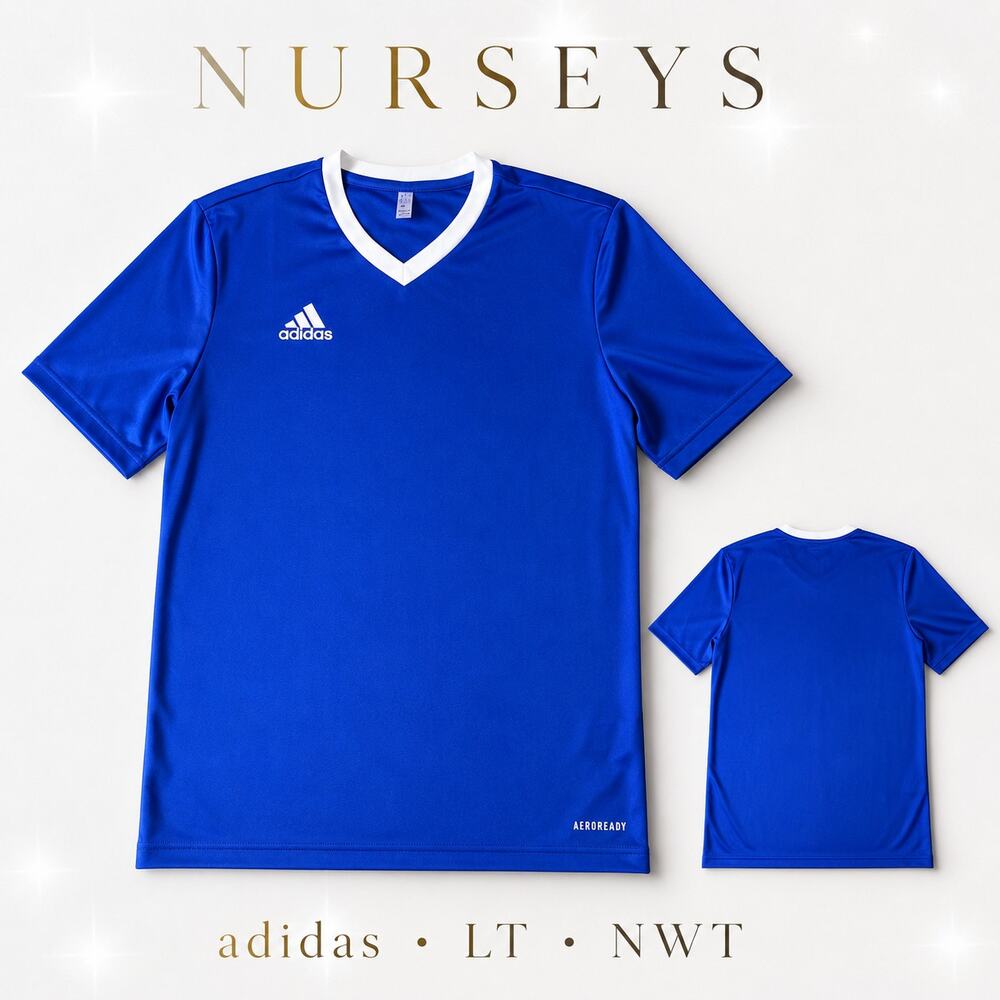 Adidas Entrada 22 Soccer Jersey Men LT Blue AEROREADY NWT